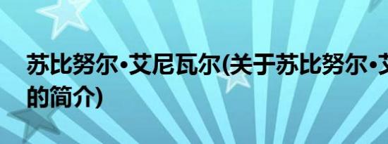 苏比努尔·艾尼瓦尔(关于苏比努尔·艾尼瓦尔的简介)