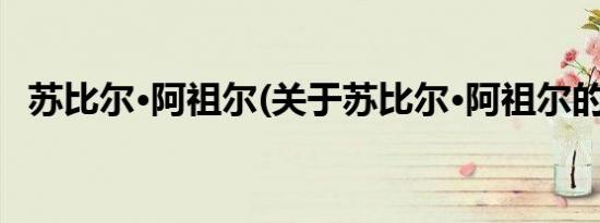 苏比尔·阿祖尔(关于苏比尔·阿祖尔的简介)