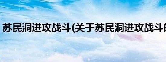 苏民洞进攻战斗(关于苏民洞进攻战斗的简介)