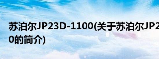 苏泊尔JP23D-1100(关于苏泊尔JP23D-1100的简介)