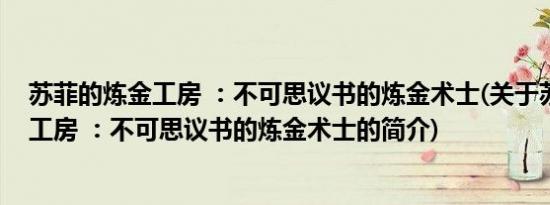 苏菲的炼金工房 ：不可思议书的炼金术士(关于苏菲的炼金工房 ：不可思议书的炼金术士的简介)