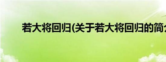 若大将回归(关于若大将回归的简介)