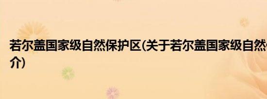 若尔盖国家级自然保护区(关于若尔盖国家级自然保护区的简介)