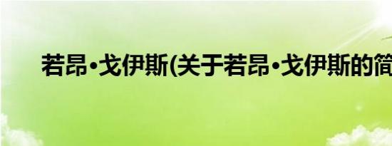 若昂·戈伊斯(关于若昂·戈伊斯的简介)