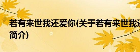 若有来世我还爱你(关于若有来世我还爱你的简介)