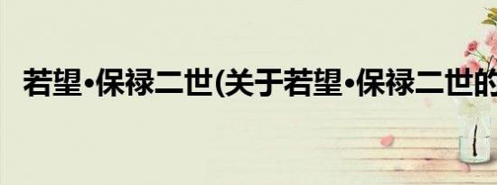 若望·保禄二世(关于若望·保禄二世的简介)