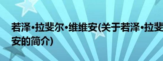 若泽·拉斐尔·维维安(关于若泽·拉斐尔·维维安的简介)