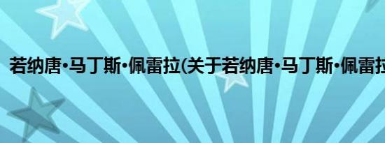 若纳唐·马丁斯·佩雷拉(关于若纳唐·马丁斯·佩雷拉的简介)