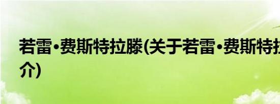 若雷·费斯特拉滕(关于若雷·费斯特拉滕的简介)