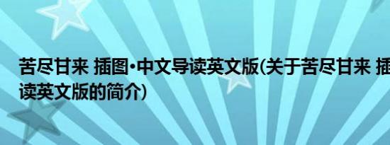 苦尽甘来 插图·中文导读英文版(关于苦尽甘来 插图·中文导读英文版的简介)