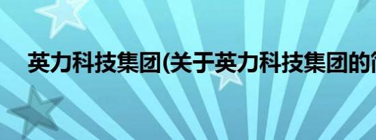 英力科技集团(关于英力科技集团的简介)