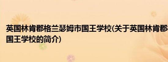 英国林肯郡格兰瑟姆市国王学校(关于英国林肯郡格兰瑟姆市国王学校的简介)