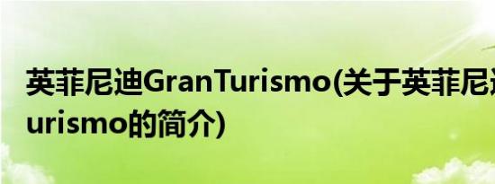 英菲尼迪GranTurismo(关于英菲尼迪GranTurismo的简介)