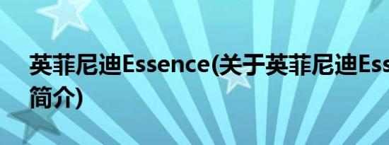 英菲尼迪Essence(关于英菲尼迪Essence的简介)