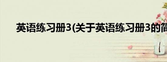 英语练习册3(关于英语练习册3的简介)