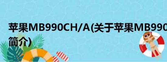 苹果MB990CH/A(关于苹果MB990CH/A的简介)