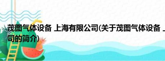 茂图气体设备 上海有限公司(关于茂图气体设备 上海有限公司的简介)