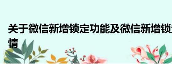 关于微信新增锁定功能及微信新增锁定功能详情