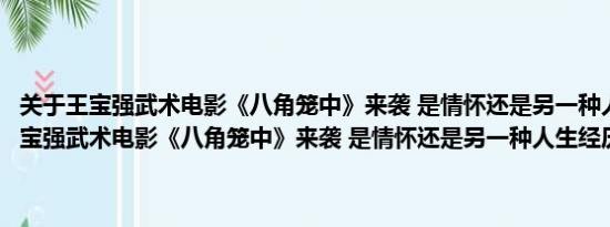 关于王宝强武术电影《八角笼中》来袭 是情怀还是另一种人生经历及王宝强武术电影《八角笼中》来袭 是情怀还是另一种人生经历详情