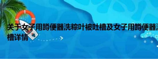 关于女子用蹲便器洗粽叶被吐槽及女子用蹲便器洗粽叶被吐槽详情