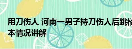 用刀伤人 河南一男子持刀伤人后跳楼身亡 基本情况讲解