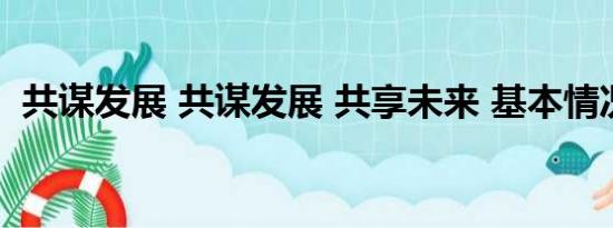 共谋发展 共谋发展 共享未来 基本情况讲解