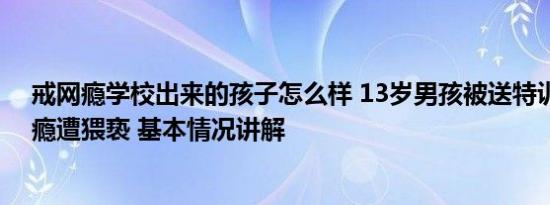 戒网瘾学校出来的孩子怎么样 13岁男孩被送特训学校戒网瘾遭猥亵 基本情况讲解