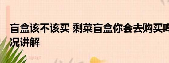 盲盒该不该买 剩菜盲盒你会去购买吗 基本情况讲解