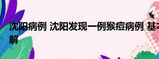 沈阳病例 沈阳发现一例猴痘病例 基本情况讲解