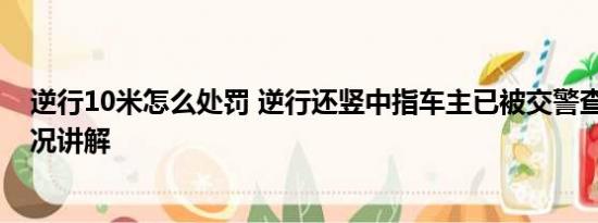 逆行10米怎么处罚 逆行还竖中指车主已被交警查处 基本情况讲解