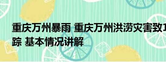 重庆万州暴雨 重庆万州洪涝灾害致15死4失踪 基本情况讲解