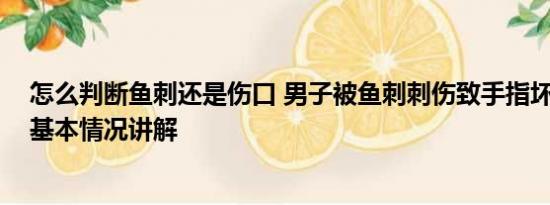 怎么判断鱼刺还是伤口 男子被鱼刺刺伤致手指坏死被截除 基本情况讲解