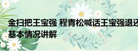 金扫把王宝强 程青松喊话王宝强退还金扫帚 基本情况讲解