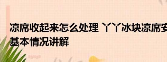 凉席收起来怎么处理 丫丫冰块凉席安排上了 基本情况讲解