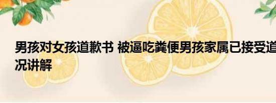 男孩对女孩道歉书 被逼吃粪便男孩家属已接受道歉 基本情况讲解