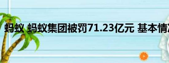 蚂蚁 蚂蚁集团被罚71.23亿元 基本情况讲解