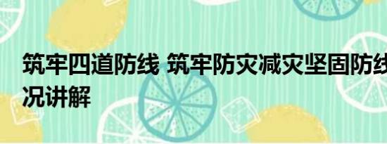 筑牢四道防线 筑牢防灾减灾坚固防线 基本情况讲解