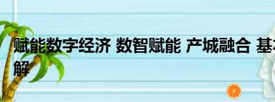 赋能数字经济 数智赋能 产城融合 基本情况讲解