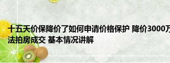 十五天价保降价了如何申请价格保护 降价3000万 深圳天价法拍房成交 基本情况讲解