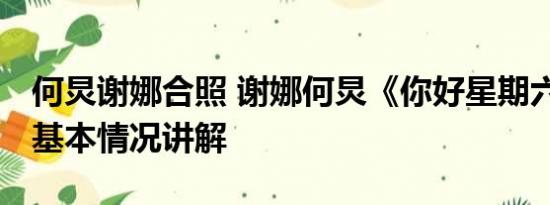 何炅谢娜合照 谢娜何炅《你好星期六》同框 基本情况讲解