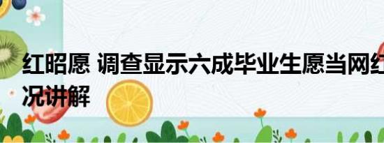 红昭愿 调查显示六成毕业生愿当网红 基本情况讲解