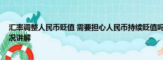 汇率调整人民币贬值 需要担心人民币持续贬值吗？ 基本情况讲解