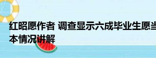 红昭愿作者 调查显示六成毕业生愿当网红 基本情况讲解