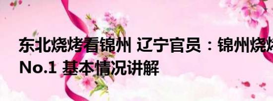 东北烧烤看锦州 辽宁官员：锦州烧烤是全国No.1 基本情况讲解