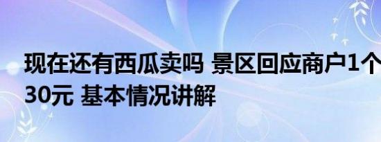 现在还有西瓜卖吗 景区回应商户1个西瓜卖230元 基本情况讲解