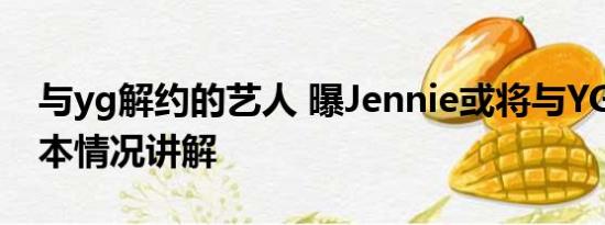 与yg解约的艺人 曝Jennie或将与YG解约 基本情况讲解