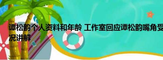 谭松韵个人资料和年龄 工作室回应谭松韵嘴角受伤 基本情况讲解