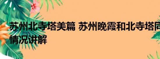 苏州北寺塔美篇 苏州晚霞和北寺塔同框 基本情况讲解