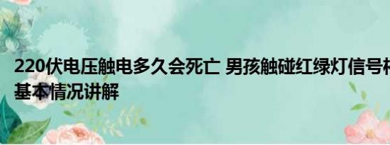 220伏电压触电多久会死亡 男孩触碰红绿灯信号杆触电倒地 基本情况讲解