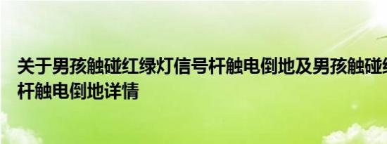 关于男孩触碰红绿灯信号杆触电倒地及男孩触碰红绿灯信号杆触电倒地详情